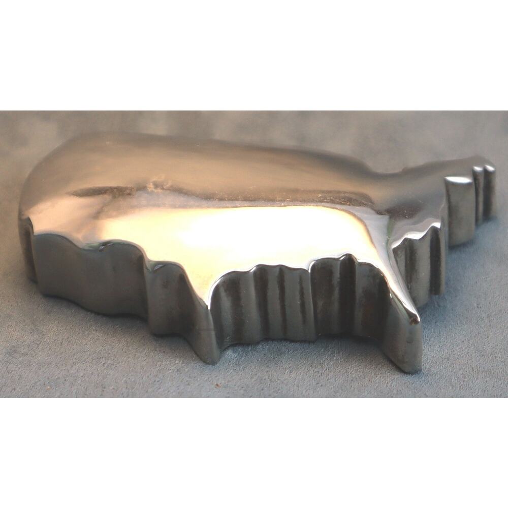 Silverplate United States Map Paperweight America Outline